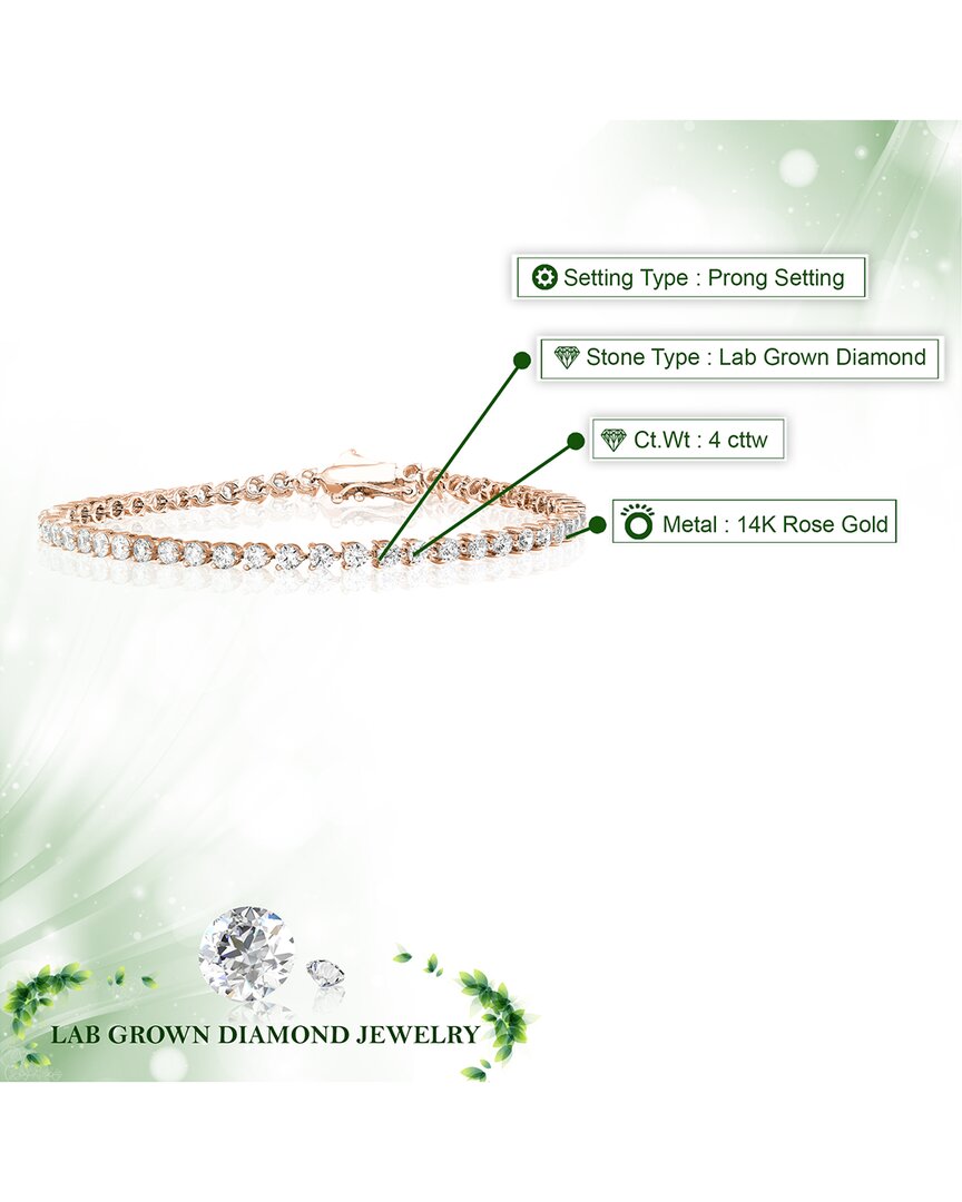 Amairah Amairah 14K 4.00 Ct. Tw. Lab-Grown Diamond Tennis Bracelet