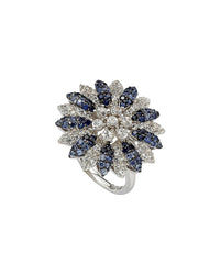 Suzy Levian Suzy Levian 18K & Silver 4.15 Ct. Tw. Sapphire Ring