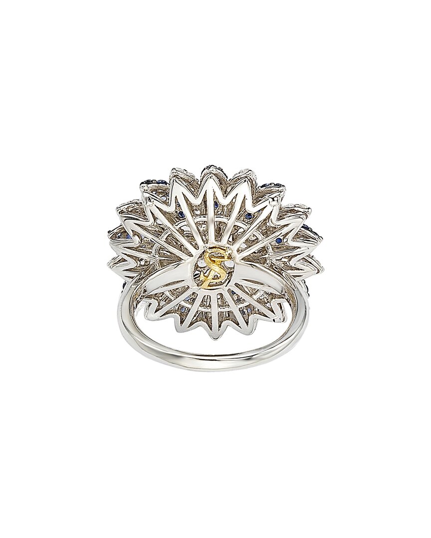 Suzy Levian Suzy Levian 18K & Silver 4.15 Ct. Tw. Sapphire Ring