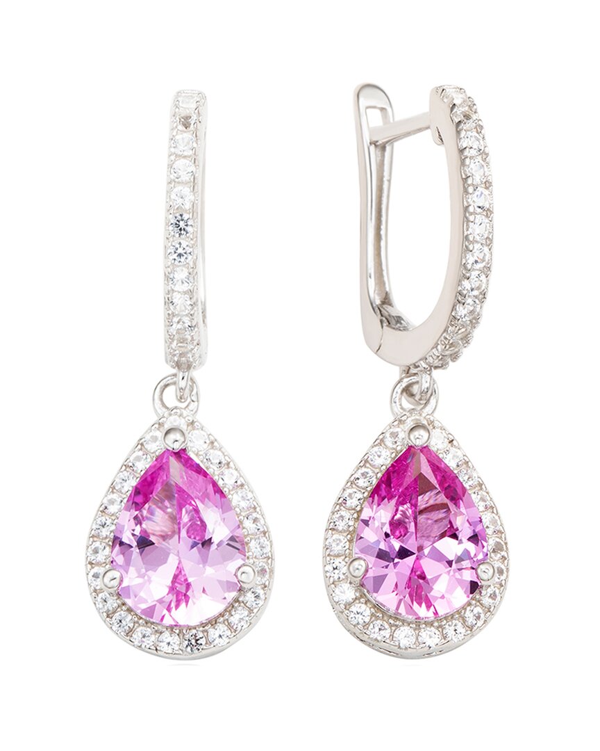Suzy Levian Suzy Levian Silver 0.02 Ct. Tw. Diamond & Gemstone Earrings