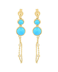 Effy Fine Jewelry 14K 2.74 Ct. Tw. Diamond & Turquoise Earrings