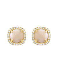 Effy Fine Jewelry 14K 1.19 Ct. Tw. Diamond & Opal Earrings