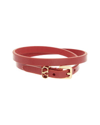 Valentino Valentino Vlogo Signature Leather Bracelet