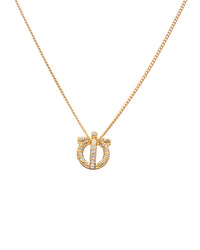 Ferragamo Ferragamo Gancini 3D Crystal Necklace