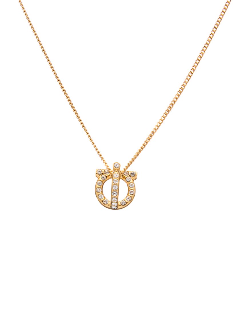 Ferragamo Ferragamo Gancini 3D Crystal Necklace