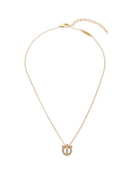 Ferragamo Ferragamo Gancini 3D Crystal Necklace
