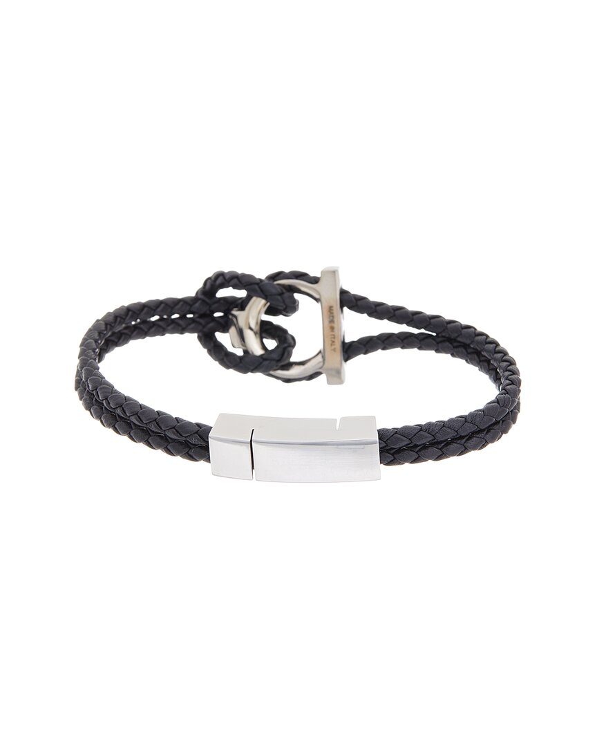 Ferragamo Ferragamo Gancini Leather Bracelet
