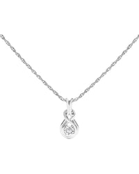 Haus of Brilliance Haus Of Brilliance Silver 0.10 Ct. Tw. Lab-Grown Diamond Pendant Necklace