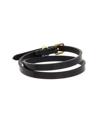 Valentino Valentino Vlogo Signature Leather Bracelet