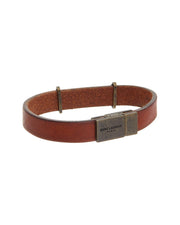Saint Laurent Cassandre Leather Bracelet