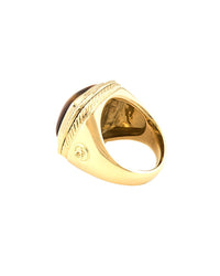 Pre-Owned David Yurman Albion 18K 0.40 Ct. Tw. Diamond & Tiger's Eye Ring (Authentic