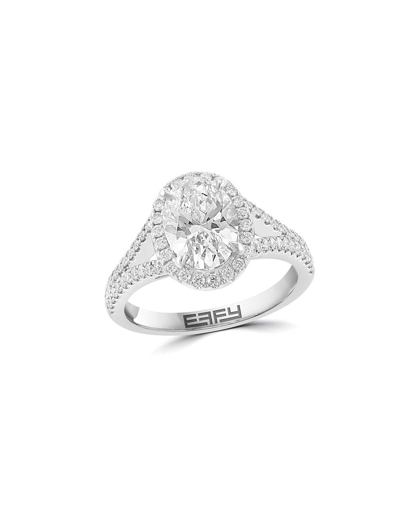 Effy Fine Jewelry 14K 2.46 Ct. Tw. Lab-Grown Diamond Ring White 7