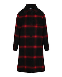 Stella McCartney Womens Double-Breasted Checked Coat