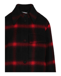 Stella McCartney Womens Double-Breasted Checked Coat