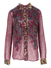 Dries Van Noten Women Sequin-Embellished Ruffled Shirt