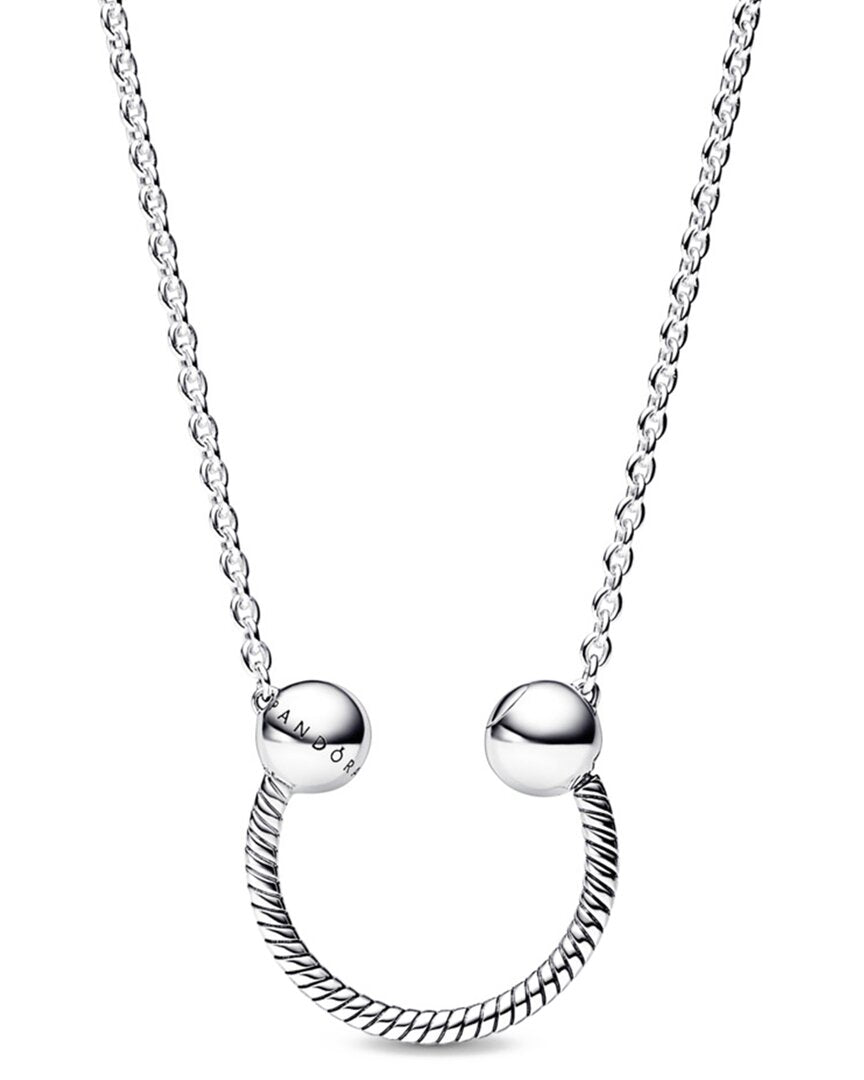 Pandora Moments Silver Horseshoe Pendant Necklace