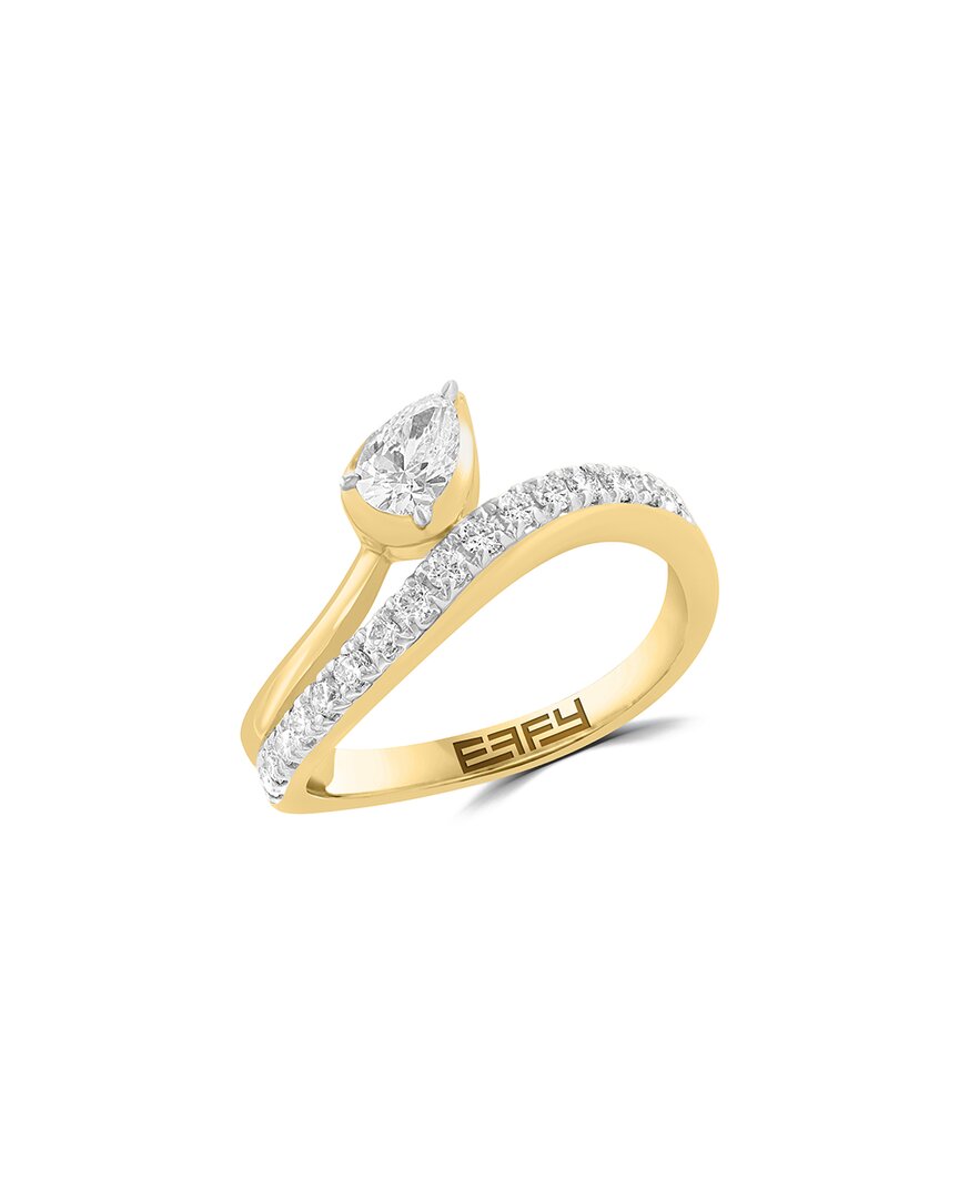 Effy Fine Jewelry Gold Over Silver 0.58 Ct. Tw. Lab-Grown Diamond Ring