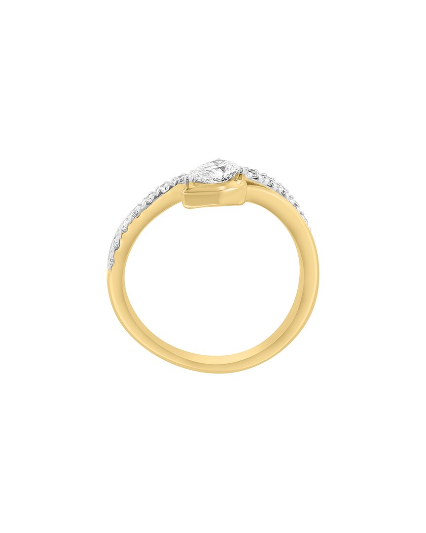 Effy Fine Jewelry Gold Over Silver 0.58 Ct. Tw. Lab-Grown Diamond Ring
