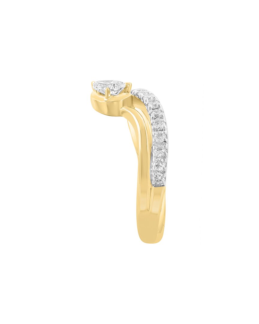 Effy Fine Jewelry Gold Over Silver 0.58 Ct. Tw. Lab-Grown Diamond Ring