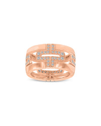 Bulgari Parentesi 18K Rose Gold 0.80 Ct. Tw. Diamond Ring No Color 6.5