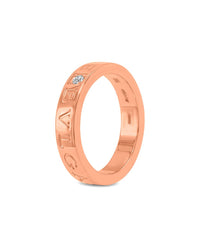 Bulgari 18K Rose Gold 0.01 Ct. Tw. Diamond Ring