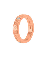 Bulgari 18K Rose Gold 0.01 Ct. Tw. Diamond Ring