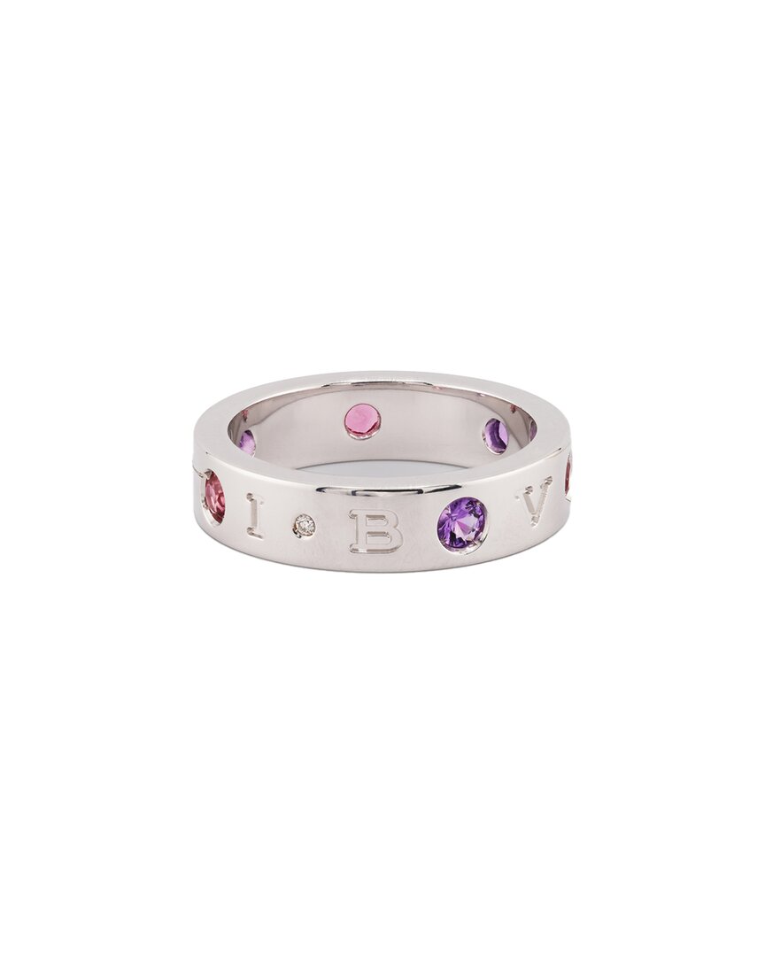 Bulgari 18K 0.15 Ct. Tw. Diamond & Amethyst Ring
