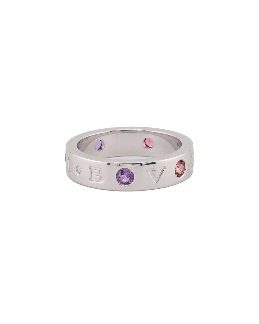 Bulgari 18K 0.15 Ct. Tw. Diamond & Amethyst Ring No Color 7.5