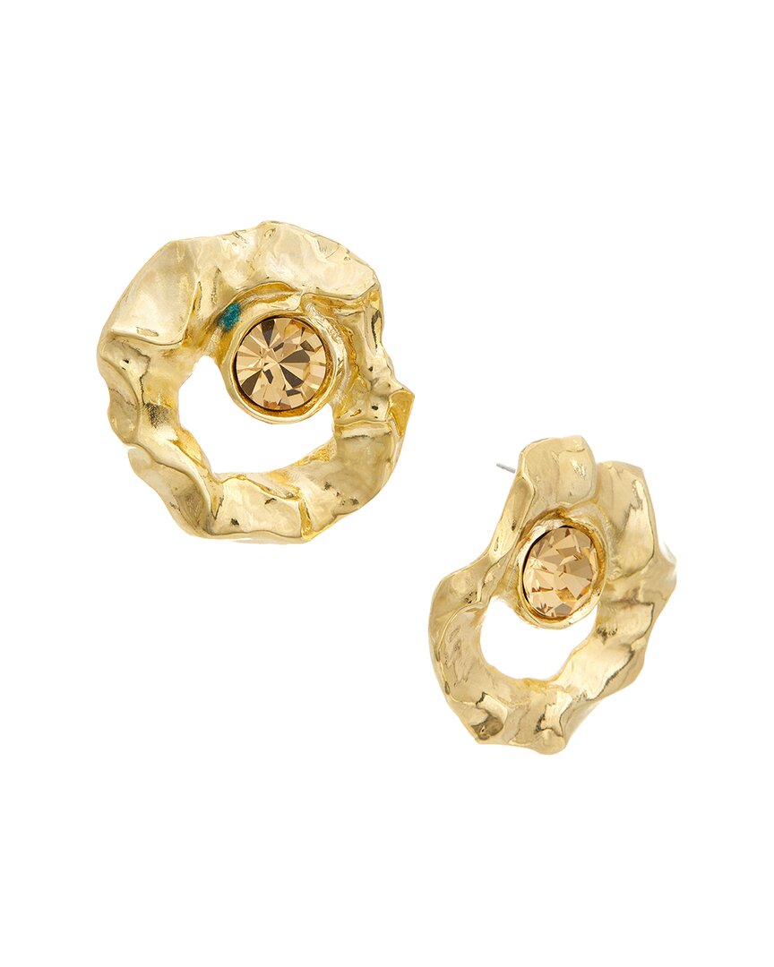 Oscar De La Renta Round Stud Textured Earrings