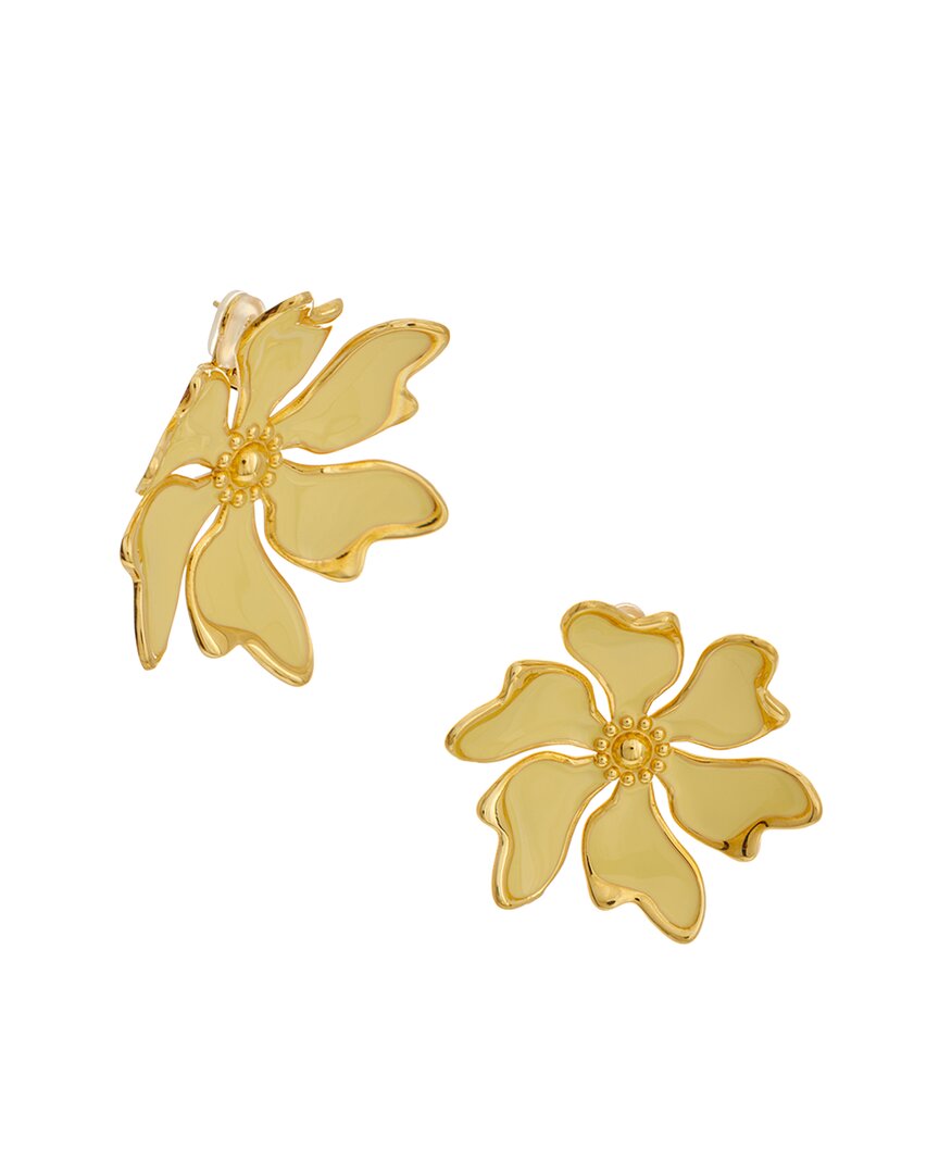 Oscar De La Renta Large Cherry Blossoms Earrings