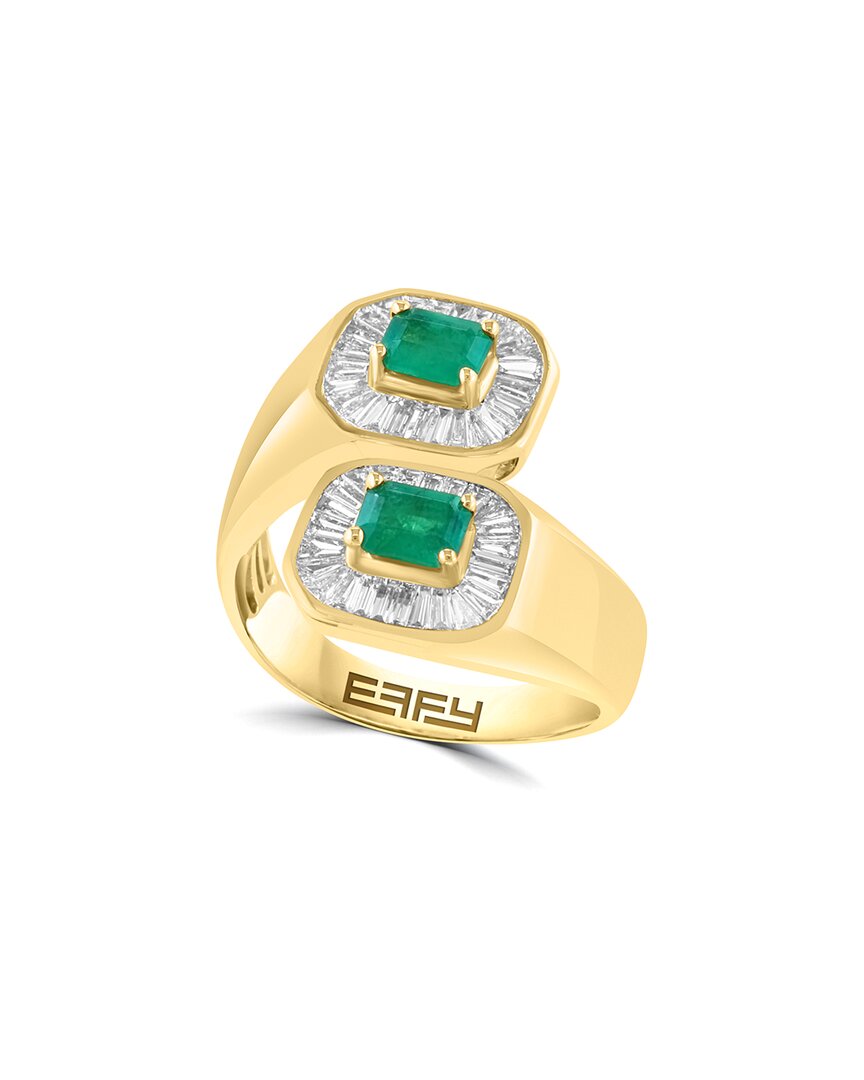 Effy Fine Jewelry 14K 1.77 Ct. Tw. Diamond & Emerald Ring