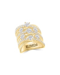 Effy Fine Jewelry Gold Over Silver 2.92 Ct. Tw. Lab-Grown Diamond Ring