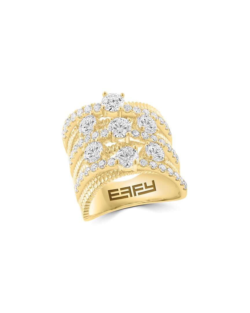 Effy Fine Jewelry Gold Over Silver 2.92 Ct. Tw. Lab-Grown Diamond Ring