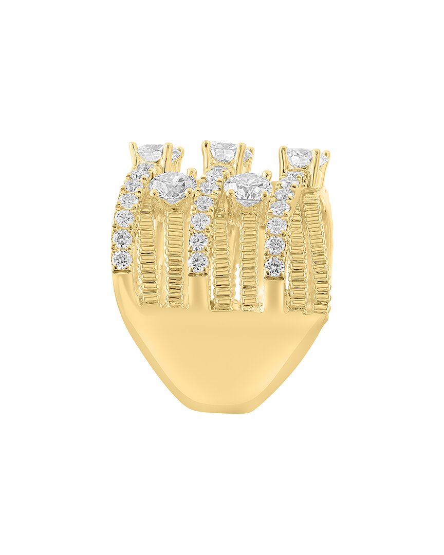 Effy Fine Jewelry Gold Over Silver 2.92 Ct. Tw. Lab-Grown Diamond Ring