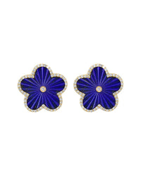 Effy Fine Jewelry 14K 5.63 Ct. Tw. Diamond & Lapis Lazuli Earrings No Color