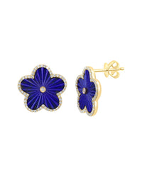 Effy Fine Jewelry 14K 5.63 Ct. Tw. Diamond & Lapis Lazuli Earrings