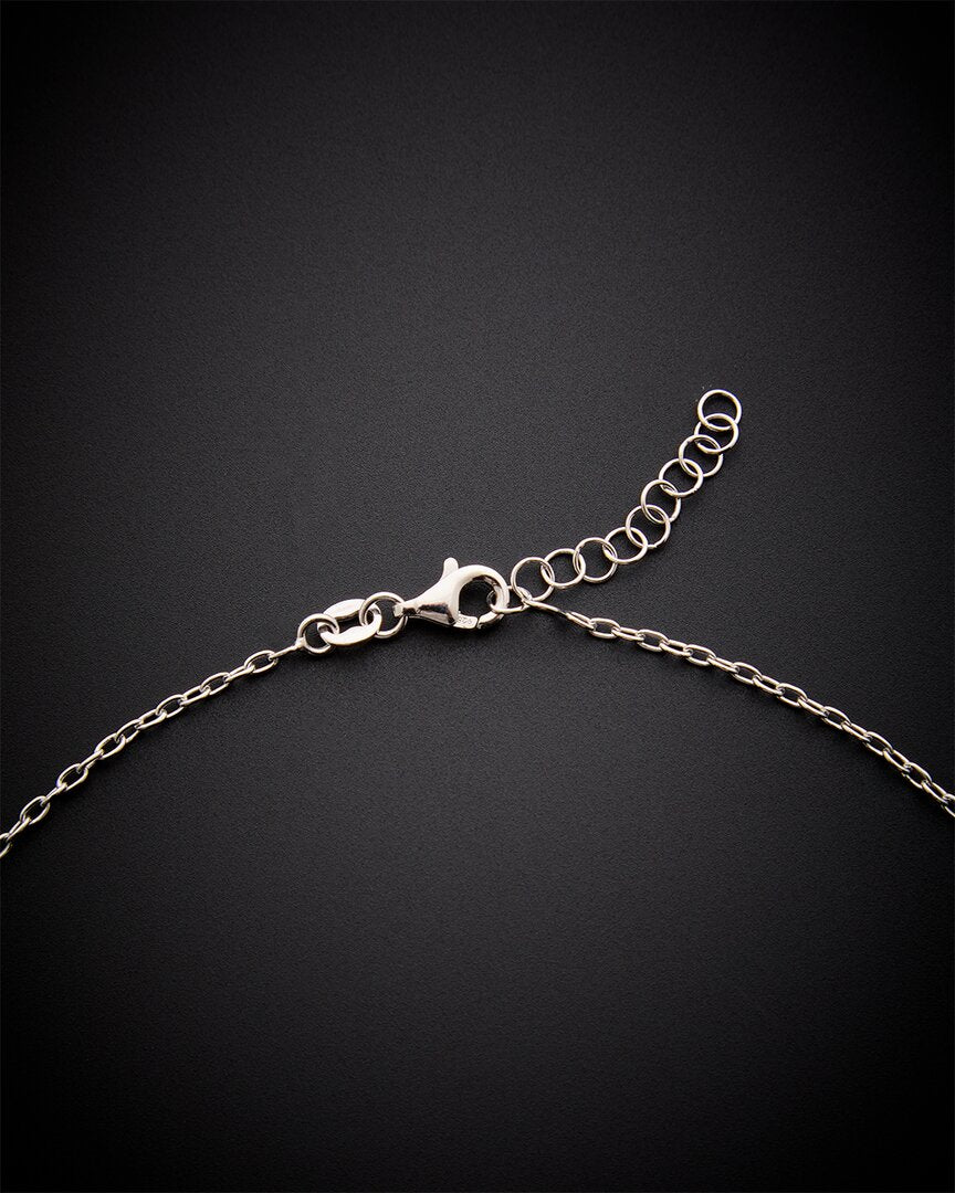 18K Italian Gold Over Silver 0.15 Ct. Tw. Diamond Three Ring Necklace