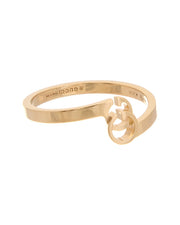 Gucci Gold Over Silver Heart Trademark Ring