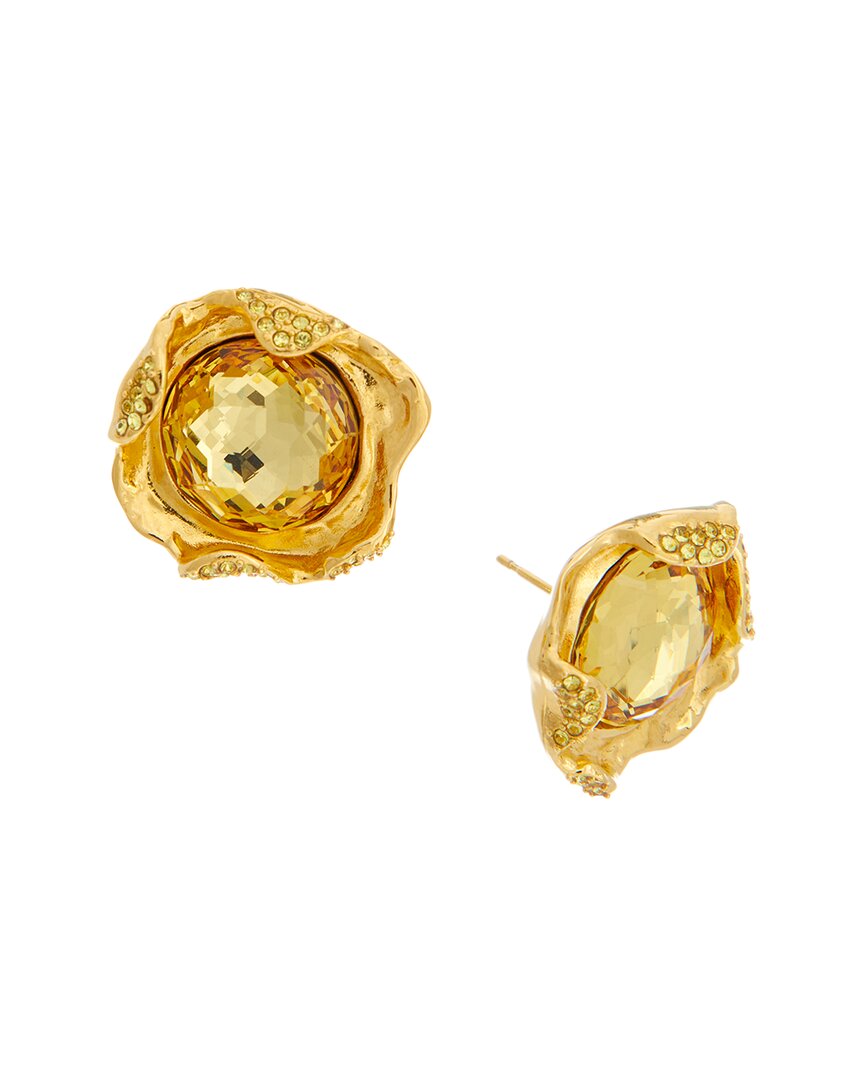 Oscar De La Renta Crystal Nest Stud Earrings