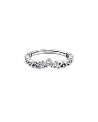 Pandora Moments Silver Cz Stackable Ring