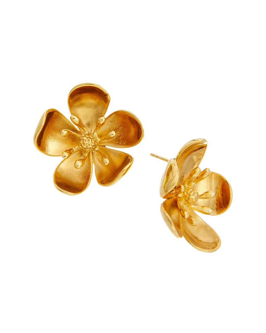 Oscar De La Renta Small Cherry Blossom Earrings