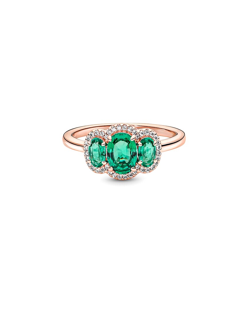 Pandora Pandora 14K Rose Gold Plated Cz Timeless Ring, 48
