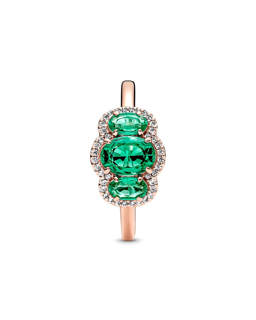 Pandora Pandora 14K Rose Gold Plated Cz Timeless Ring, 48