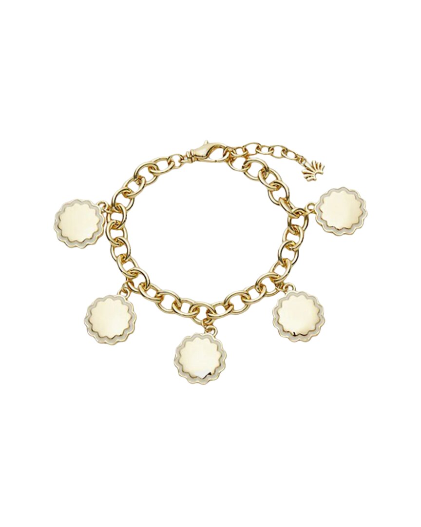 Trina Turk Plated Scalloped Coin Charm Bracelet No Color