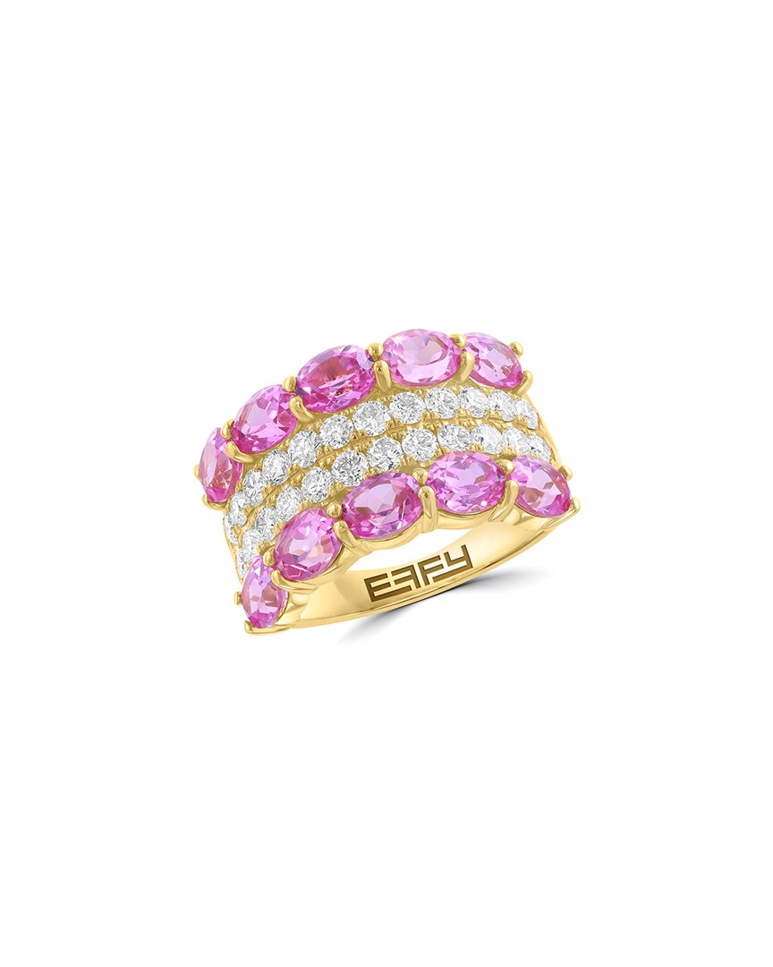 Effy Fine Jewelry Gold Over Silver 5.18 Ct. Tw. Lab-Grown Diamond & Lab-Grown