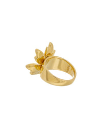 Oscar De La Renta Cherry Blossom Enameled Flower Ring