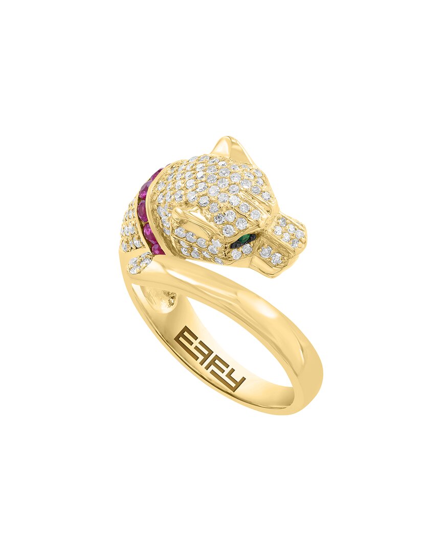 Effy Fine Jewelry 14K 0.97 Ct. Tw. Diamond & Ruby Ring