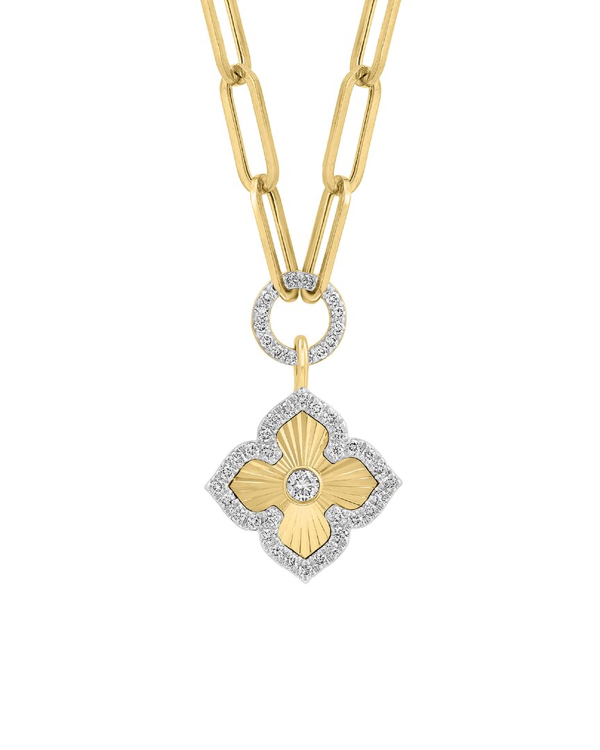 Effy Fine Jewelry Gold Over Silver 0.28 Ct. Tw. Lab-Grown Diamond Necklace