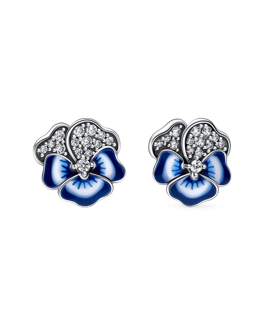 Pandora Moments Silver Cz Stud Earrings