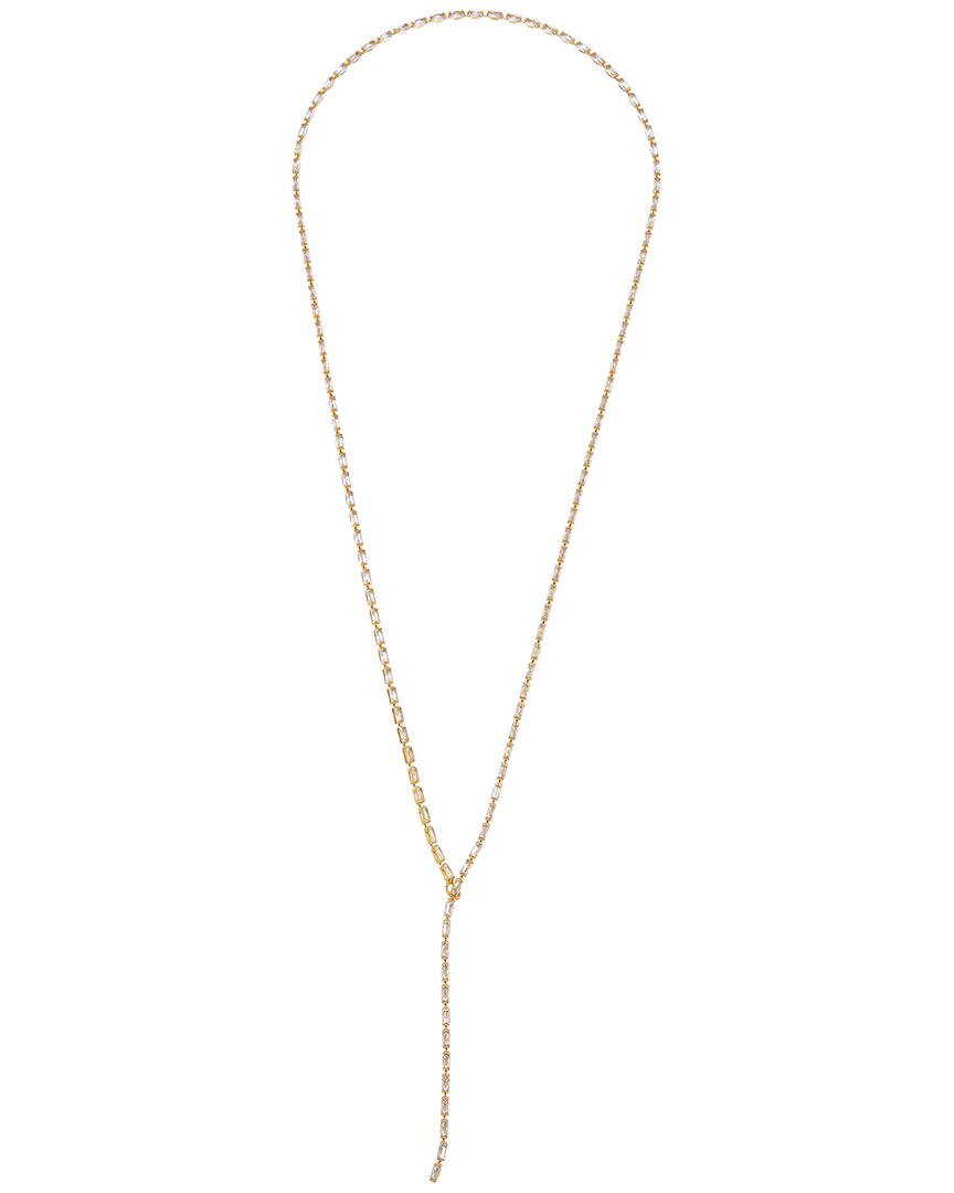 Crystal Haze 18K Plated Cz Lariat Necklace